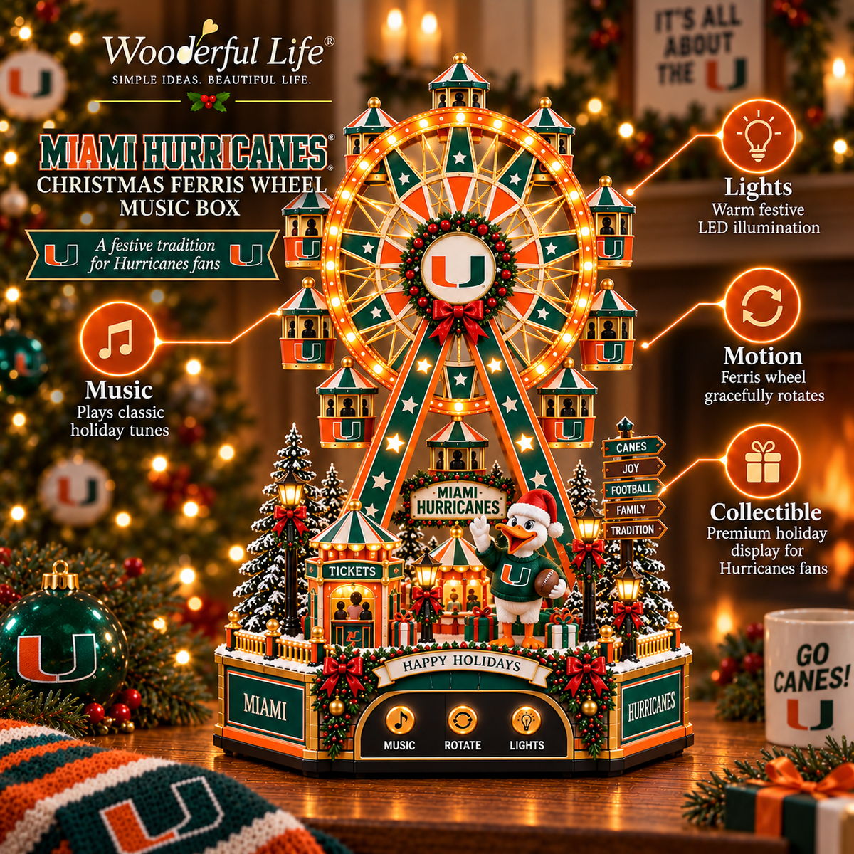 MHC Premium Christmas Carousel Music Box BMD